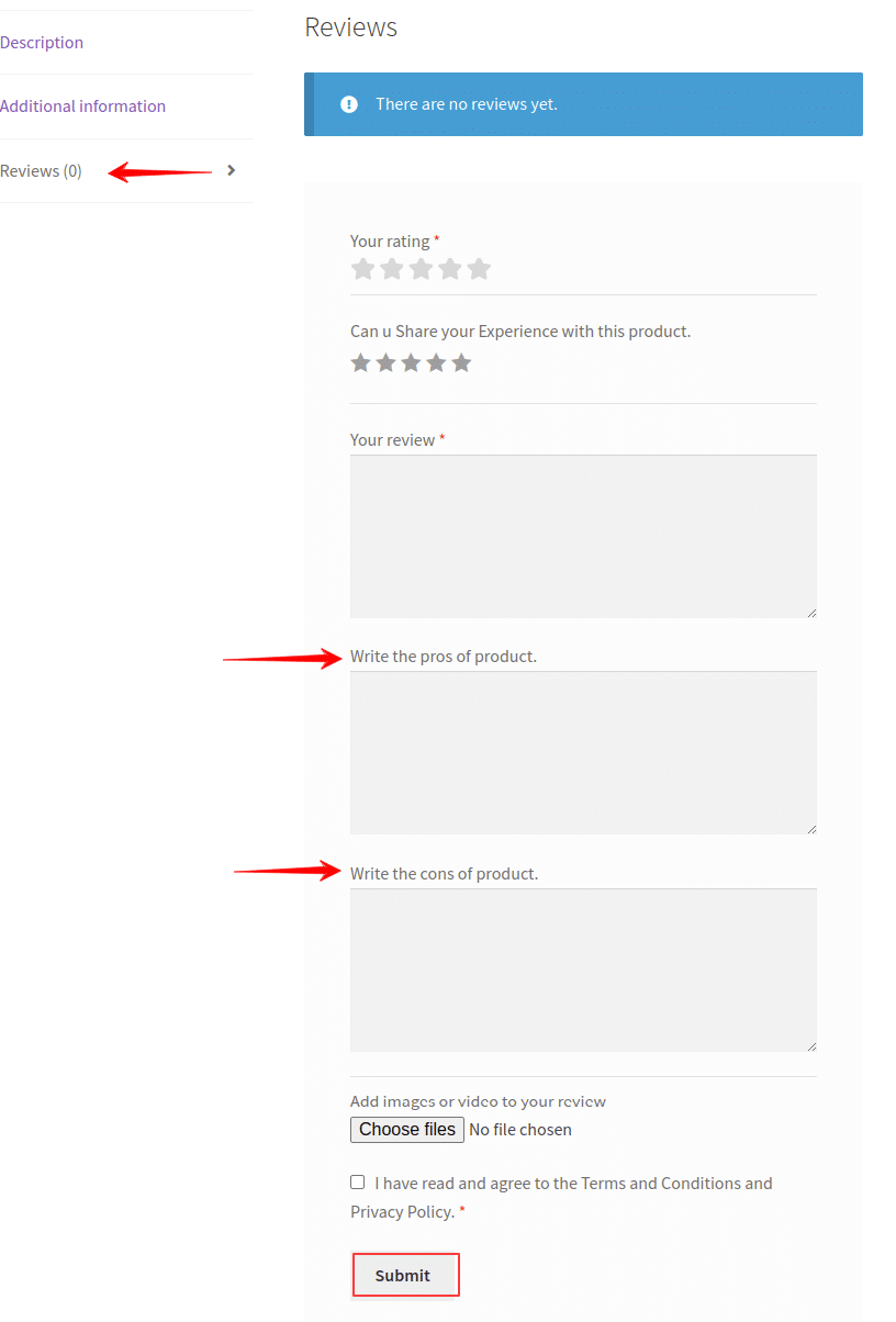 Review frontenf view