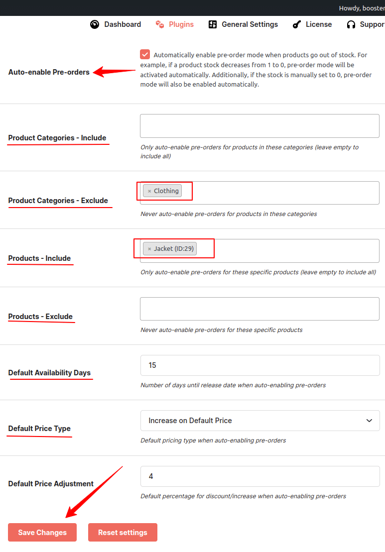 How to Set Out of Stock Options?