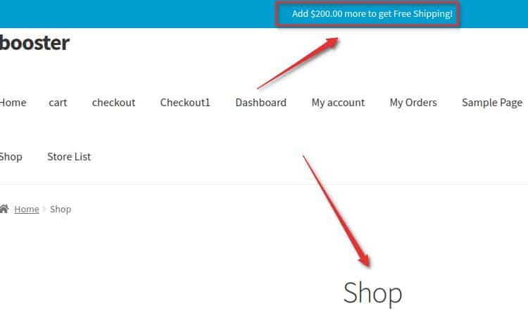 WooCommerce Left to Free Shipping Document 18