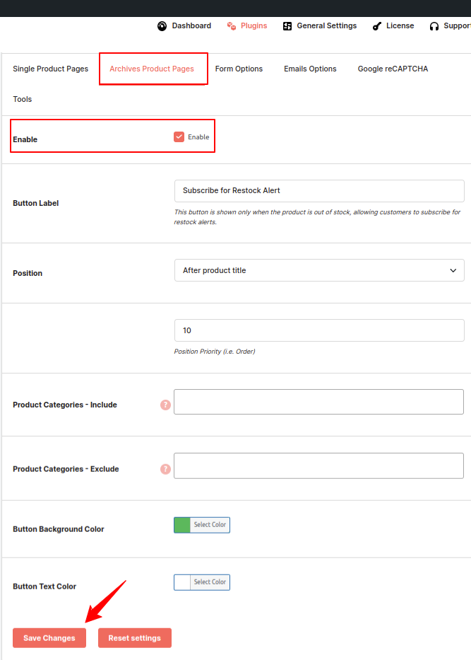 WooCommerce Back in Stock Notifications Doc 3