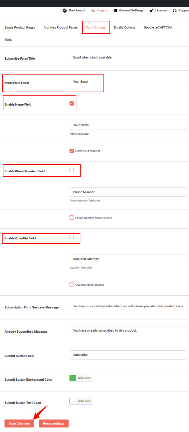 WooCommerce Back in Stock Notifications Doc 4