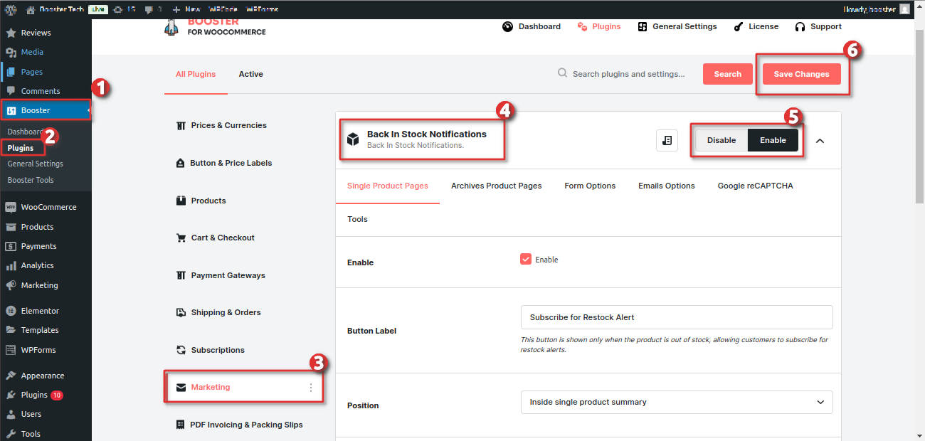 WooCommerce Back in Stock Notifications Doc 1