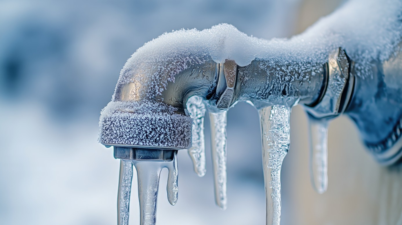 frozen external faucet