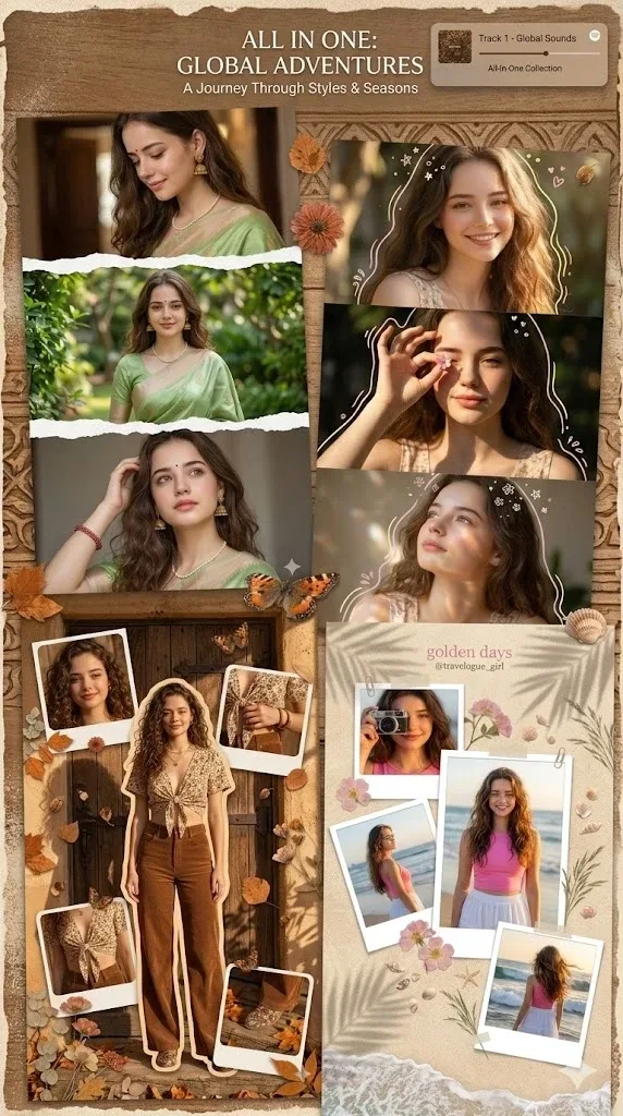 girl collage image prompt AI Image Prompts