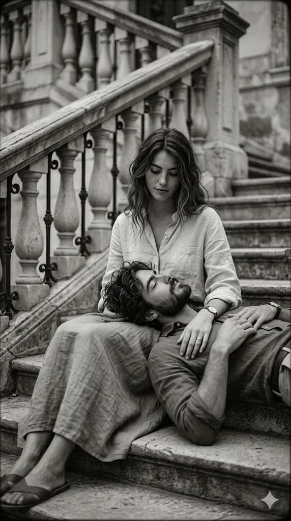 Timeless Monochrome Romantic Portrait