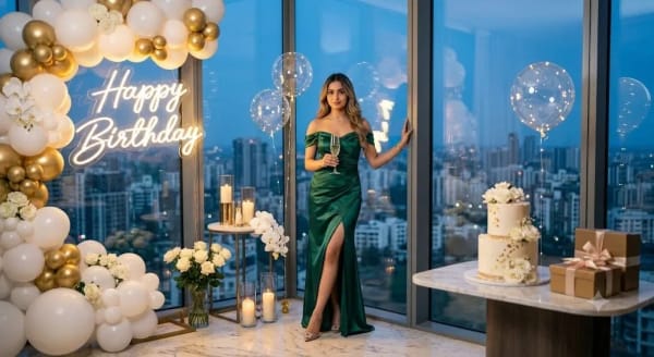  Luxury Skyline Birthday Editoral