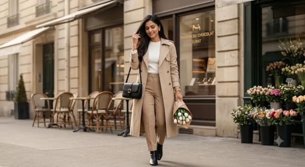 Parisian Street Bloom Editorial Portrait
