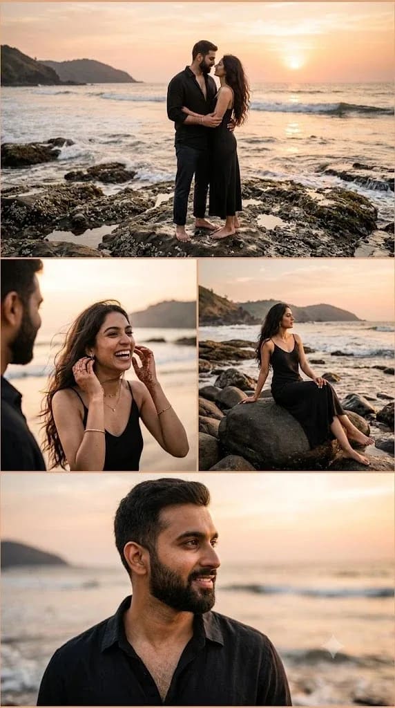 Luxury Coastal Pre-Wedding Collage
