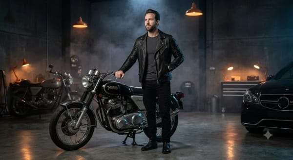 Midnight Garage Urban Editorial Portrait
