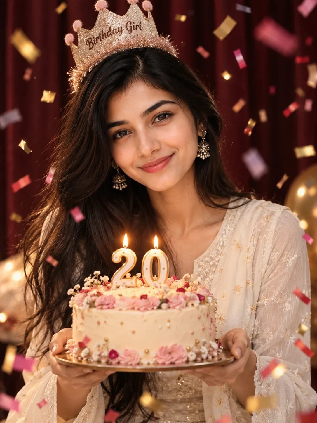 Cute Birthday Girl AI Prompt Celebration Portrait