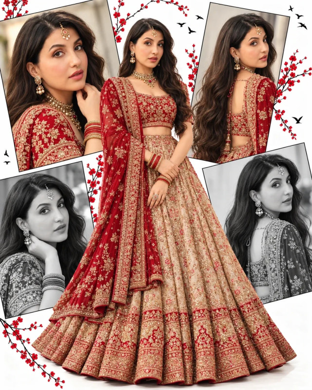 Bridal Collage AI Image Prompt for Girls
