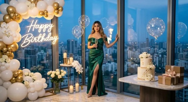  Luxury Skyline Birthday Editoral