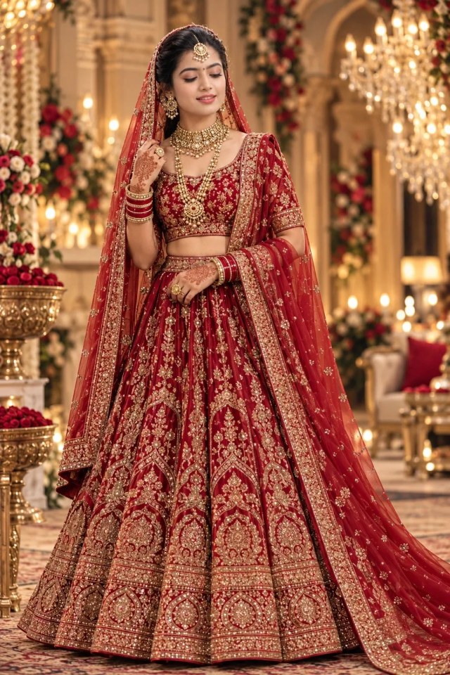 Golden Bridal Elegance in a Royal Ceremony image prompt