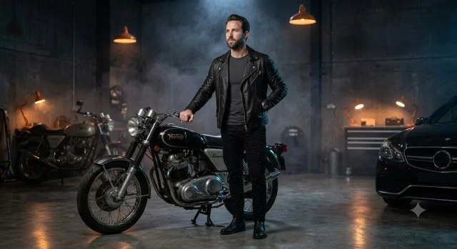 Midnight Garage Urban Editorial Portrait