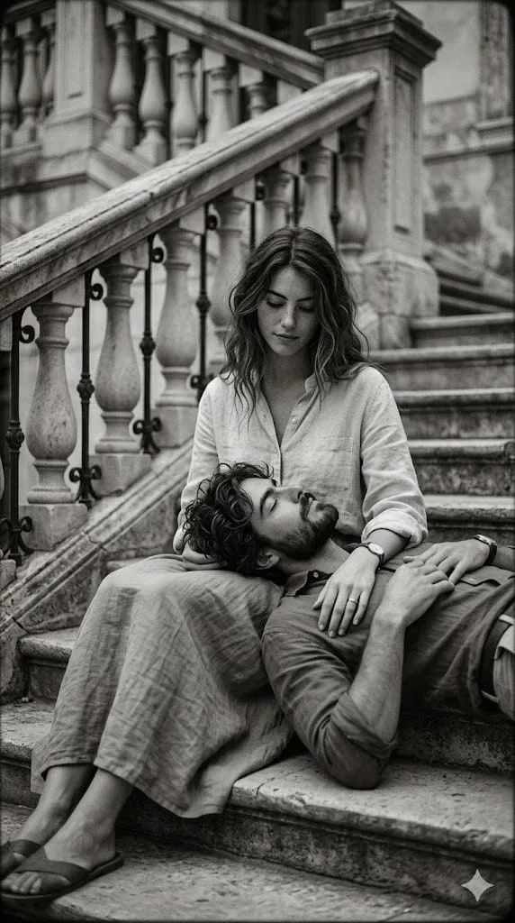 Timeless Monochrome Romantic Portrait