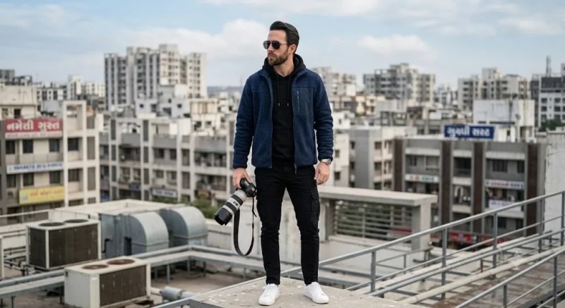Urban Rooftop Photographer Editorial Portrait
