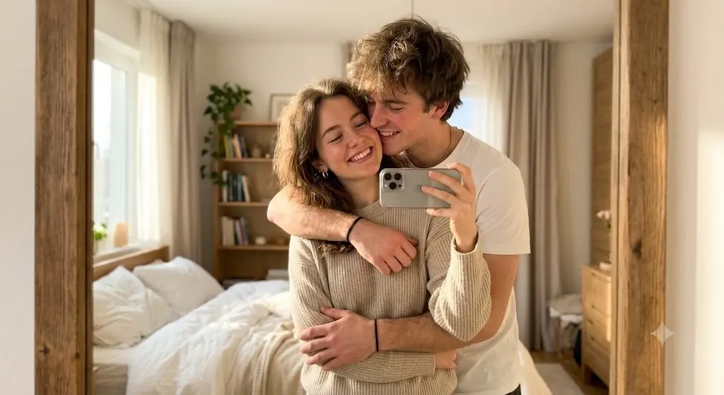 Mirror Selfie Couple Photography