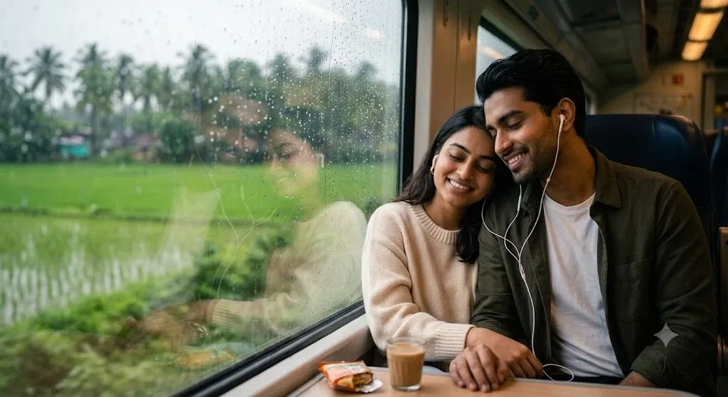 Monsoon Train Window Romance