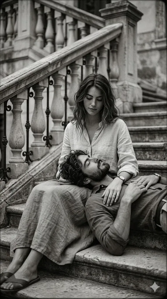 Timeless Monochrome Romantic Portrait