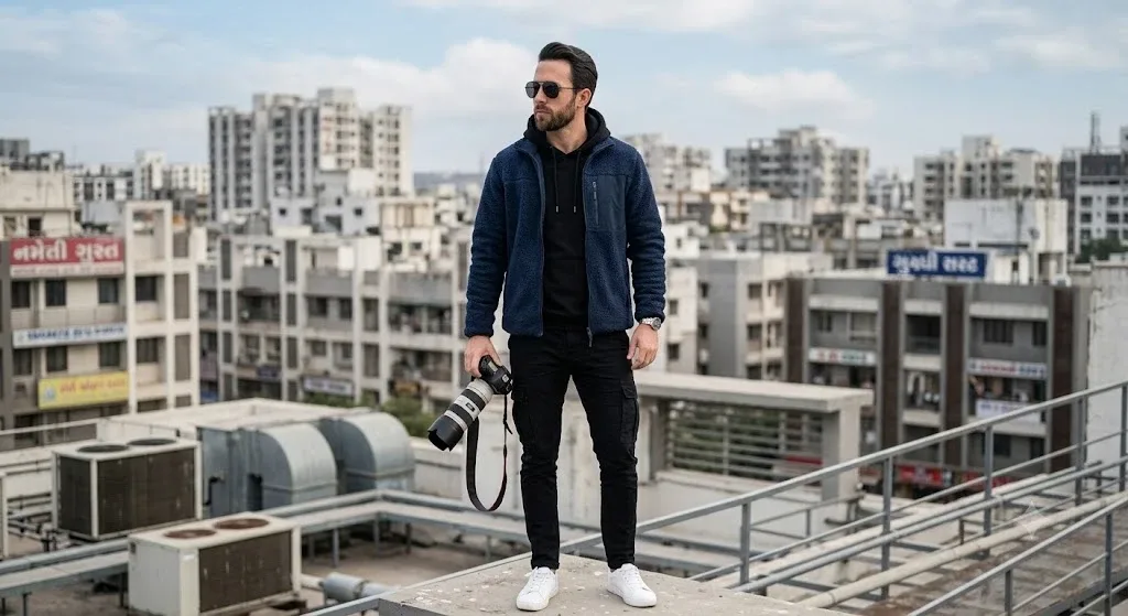 Urban Rooftop Photographer Editorial Portrait