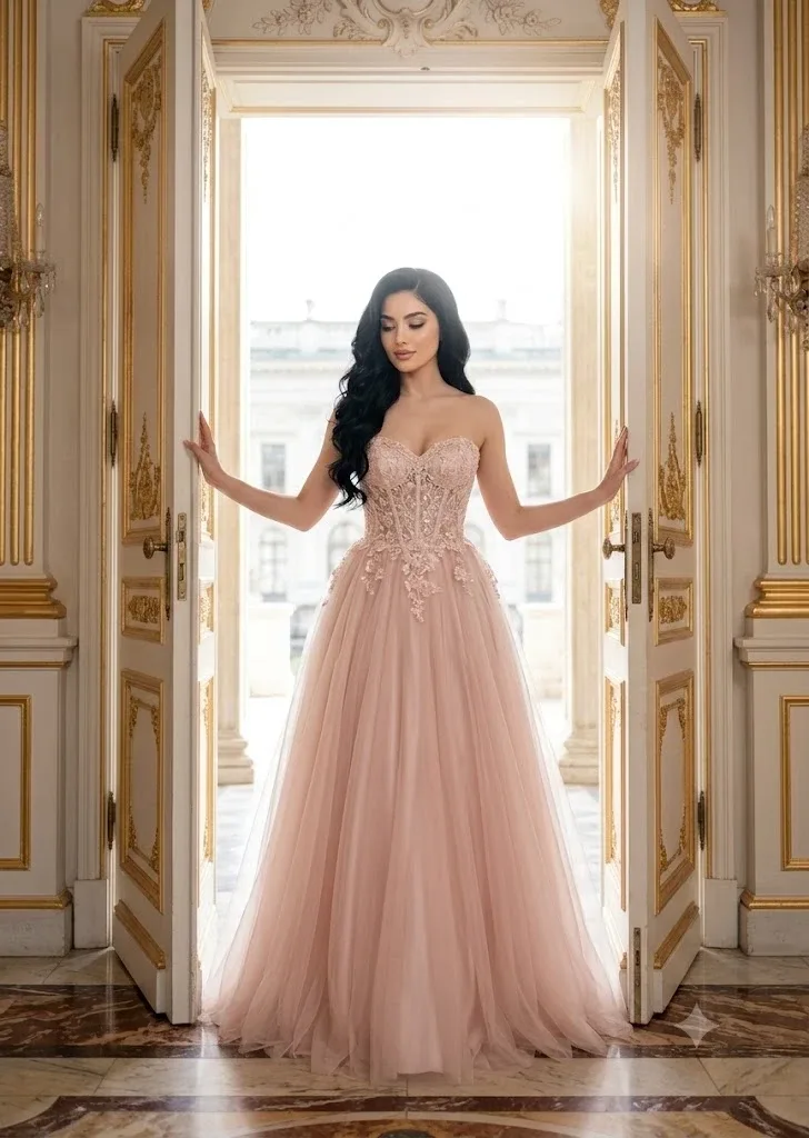 Royal Palace Princess Editorial - AI prompt example for Gemini and Midjourney