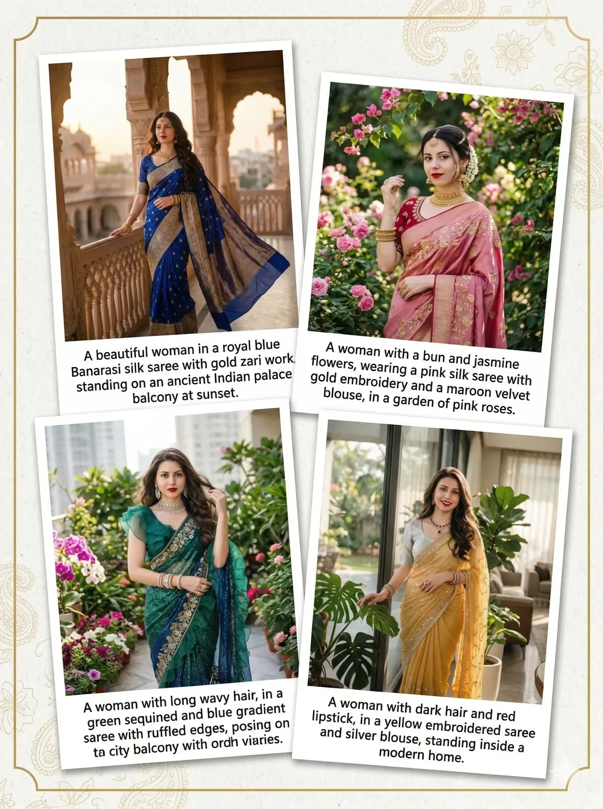 AI Saree Photo Editing Prompts for Girls AI Image Prompts