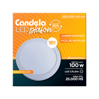 PLAFON LED BACKLIGHT REDONDO BASE 18W - Tono de luz: Calida