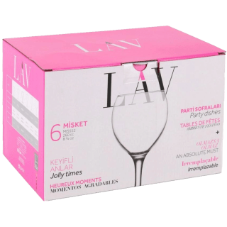 SET COPAS MISKET AGUA 6U 260ML
