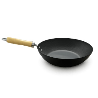 WOK C/ MANGO MADERA 28CM