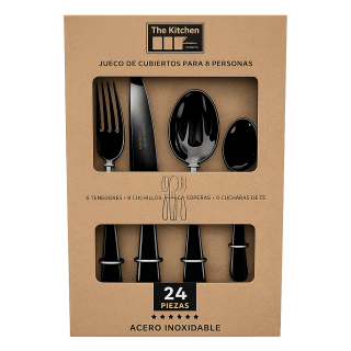 SET 24 CUBIERTOS QD3447 (SHINY BLACK)