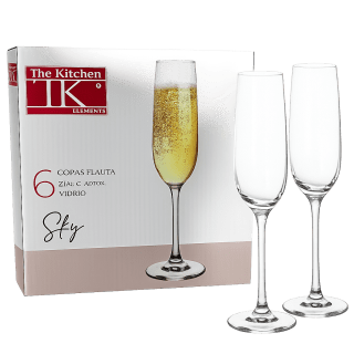 SET 6 COPAS FLAUTA SKY 214ML