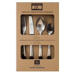 SET 24 CUBIERTOS QD3447 (MATT SILVER)