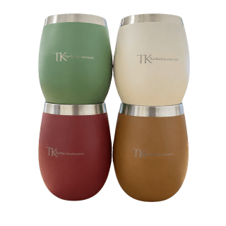 MATE DOBLE PARED C/ VIROLA DE ACERO 270ML - Color: Blanco
