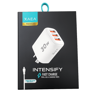 CARGADOR 220 INTENSIFY 3 USB + CABLE USB A - TIPO C