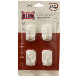GANCHO ADHESIVO RECTANGULAR XY-0360