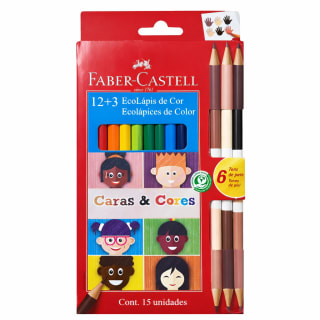 LAPICES COLORES + TONOS DE PIEL FABER CASTELL 12 + 3U