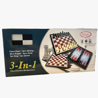 JUEGO DE AJEDREZ Y BACKGAMON MAGNETICO 24X 24CM
