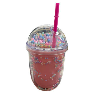 VASO DOBLE PARED C/ SORBETE 350ML - Color: Rosa
