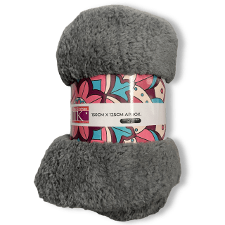 MANTA DE SHERPA - Color: Gris