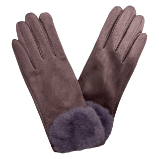 GUANTE DE DAMA 100% POLYESTER PELUCHE - Color: Violeta
