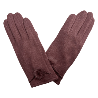 GUANTE DE DAMA 100% POLYESTER - Color: Violeta