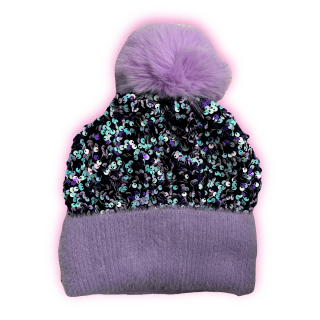 GORRO C/ LENTEJUELAS - Color: Violeta