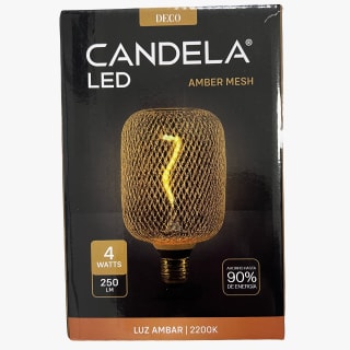 LAMPARA MESH AMBER CUBO 4W