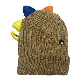 GORRO INFANTIL DINO 3D - Color: Marron