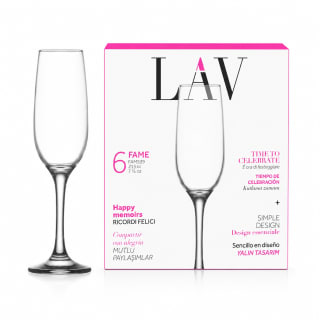 SET COPAS FAME FLAUTA 215ML