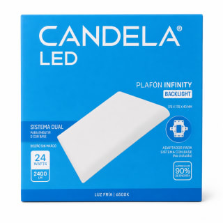 PLAFON INFINITY CANDELA CUADRADO 24W