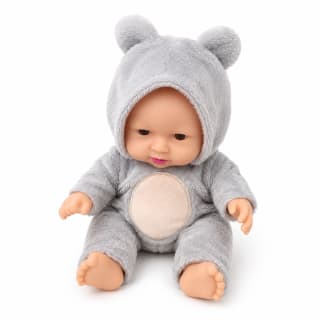 MUÑECA C/ ROPA DE PELUCHE - Variante: Oso / Color: Gris