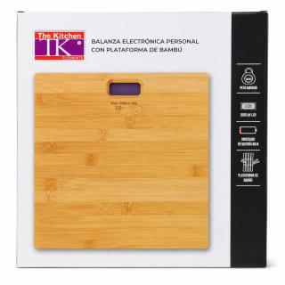 BALANZA PERSONAL DIGITAL PLATAFORMA DE BAMBOO MAX 180KG