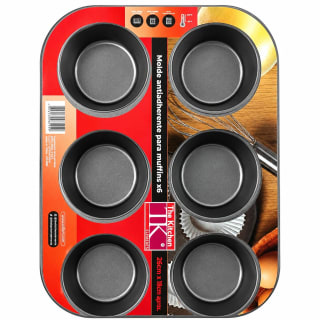 MOLDE ANTIADHERENTE PARA 6 MUFFINS 26 X 18CM