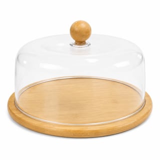 QUESERA CON CAMPANA PLASTICA TRANSPARENTE 20CM